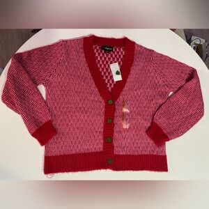 Christmas Red-Pink Cardigan